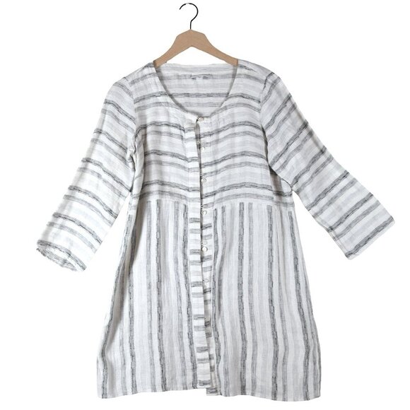 Pure Jill Linen Cotton Tunic Blouse Shirt S Coastal Minimalist - Picture 5 of 11